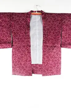 Tradicinis Japonų Kimono Chalatas Plunksnų Austi Ir Vėjo Spausdinti Etape Prarasti Striukė, Megztinis