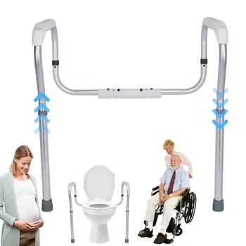 Tualetas Saugos Rėmo Geležinkelių Reguliuojamas Lengvas Montavimas Anti Slip Tualetas Patraukti Baras Su Rankena Bathroom Accessories Pacientų Nėščia