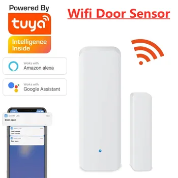 Tuya Smart WiFi, Durys, Automatinės Durys atidarytos / Uždarytos Detektoriai WiFi App Pranešimą, Įspėjimo signalą paramos Alexa 