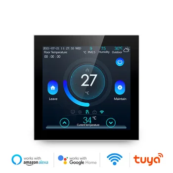 Tuya WiFi Termostatas Smart Grindų Elektros/Vandens Šildymo Temperatūros Reguliatorius Protingo Namo Alexa 