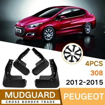 Už Peugeot 308 2012-2015 M. Automobilių Lieti Purvo Atvartais Splash Apsaugai Purvasargių Priekiniai Galiniai Optikos Priekiniai Galiniai Automobilių Reikmenys
