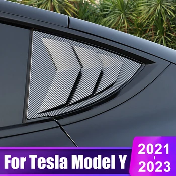Už Tesla Model Y 2021 2022 2023 2024 Anglies Pluošto Automobilio Galinio Lango Žaliuzės Pusėje Tuyere Grotelėse Priedai