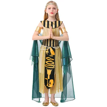 Vaikai Halloween Kostiumai Senovės Egipte Kleopatra, Egipto Faraonas Suknelė Cosplay Princesė Išgalvotas Karnavalas Šalies Cosplay
