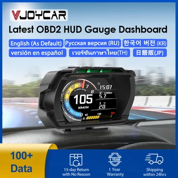 Vjoycar V80 2024 Naujausias Dashboard Head Up Display OBD2 HUD iš Viso Rida Automobilio Logotipas 