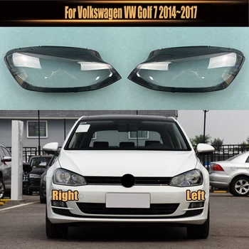 Volkswagen VW Golf 7 2014~2017 M. Priekiniai Žibintai, Padengti Skaidriu Umbra Shell Objektyvo Stiklo Pakeisti Originalių lempų gaubtų