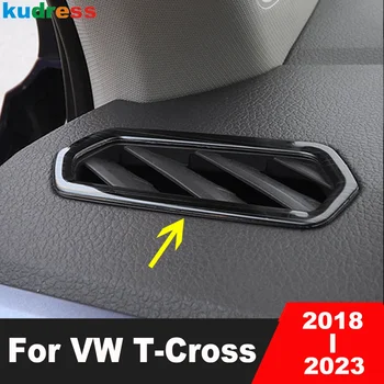 Volkswagen VW T-kirsti Tcross 2018-2020 2021 2022 2023 Automobilio Priekinės Oro Sąlygos Ventiliacijos Angos Dangtelio Apdaila, Interjero Priedai