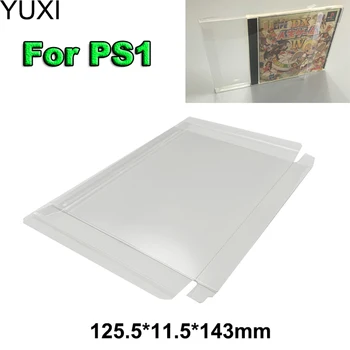 YUXI 1PCS Laikymo Dėžutė PS1 Žaidimas Disko Rinkimo Ekrane Skaidri Dėžutė Vieną CD