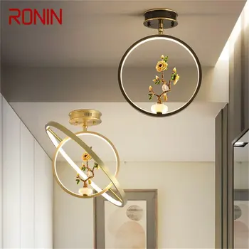 ·RONIN Žalvario Lubų Šviesos Šiuolaikinės Prabangos Aukso Lempos Šviestuvai LED Kūrybos Namų Apdaila