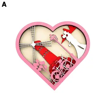 Širdies formos Medinė Apdaila Širdies tematikos Kambario Dekoro Romantiško Širdies Formos Medinis Ženklas Valentino Dieną Lentelė Namų
