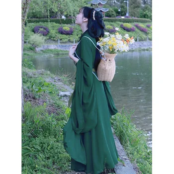Žalia Tradicinė Senovės Kinų Suknelė Rytų Azijos Šokių Cosplay Hanfu Princesė Etapo Rezultatus Kostiumas Gražus